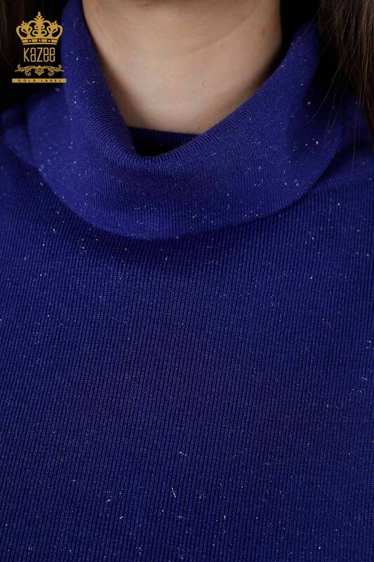 Maglieria da donna all'ingrosso Glitter Transition Manica lunga Basic Viscosa - 15129 | KAZEE