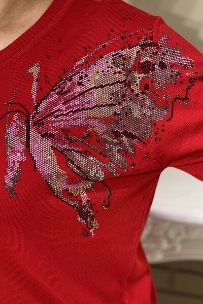 All'ingrosso Maglione da donna - Girocollo - Motivo a farfalla - 16460 | KAZEE - Thumbnail