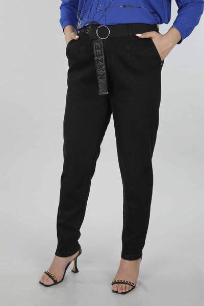 Kazee - All'ingrosso Pantaloni da donna - Cintura - Testo dettagliato - Tasca - 3368 | KAZEE (1)