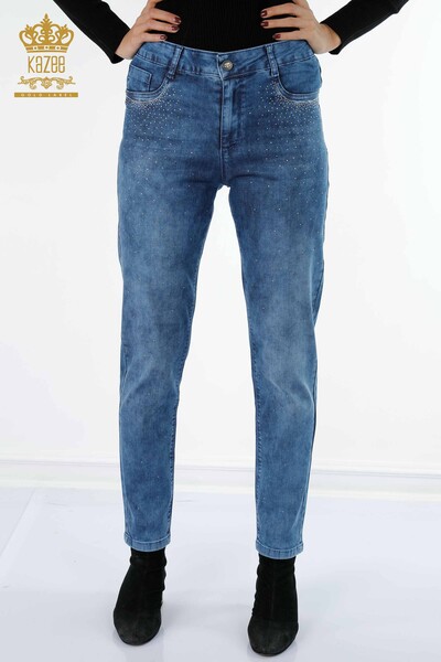 All'ingrosso Pantaloni da donna - Cristallo Pietra ricamata - Tasca dettagliata - 3483 | KAZEE - 2