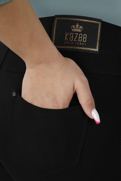 All'ingrosso Pantaloni da donna - Motivo leopardato - Cristallo Pietra ricamata - 3391 | KAZEE - Thumbnail