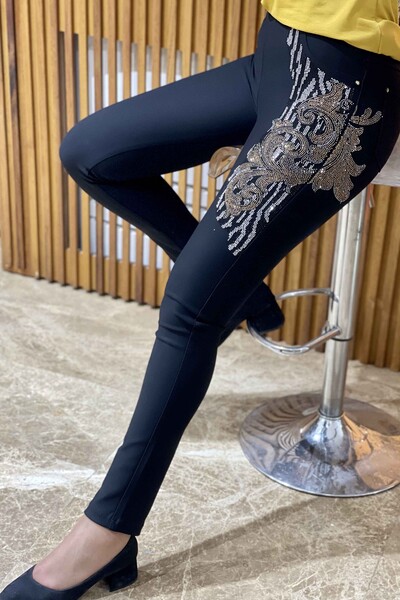 All'ingrosso Pantaloni da donna - Pietra Ricamati - Modellato - 3440 | KAZEE - Thumbnail