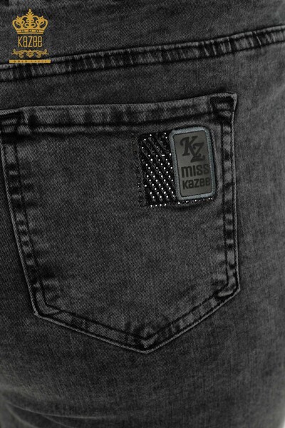 All'ingrosso Pantaloni da donna - Elastico in vita - Nero - 3699 | KAZEE - 8