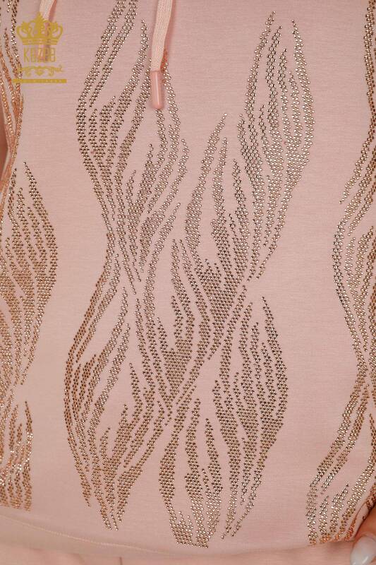 All'ingrosso Set di tute da donna - Con cappuccio - Polvere - 17566 | KAZEE