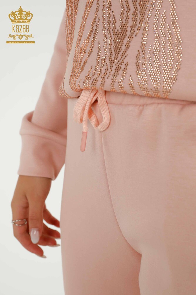 All'ingrosso Set di tute da donna - Con cappuccio - Polvere - 17566 | KAZEE - 12