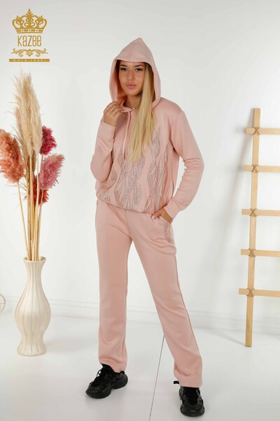 All'ingrosso Set di tute da donna - Con cappuccio - Polvere - 17566 | KAZEE - 2