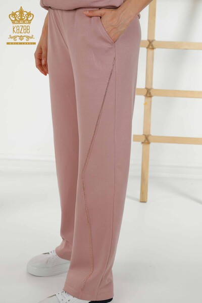 All'ingrosso Set tuta da donna - Pietra ricamata - Rosa - 17549 | KAZEE - 11