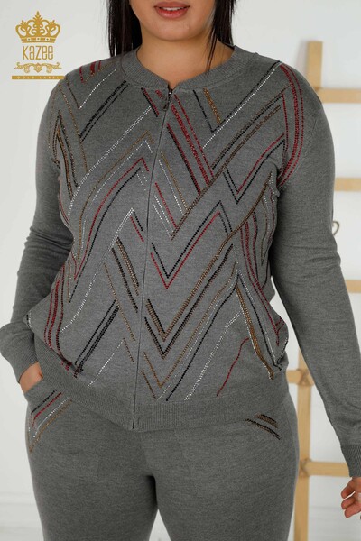 All'ingrosso Set tuta da donna - con cerniera - grigio - 16676 | KAZEE - Kazee (1)