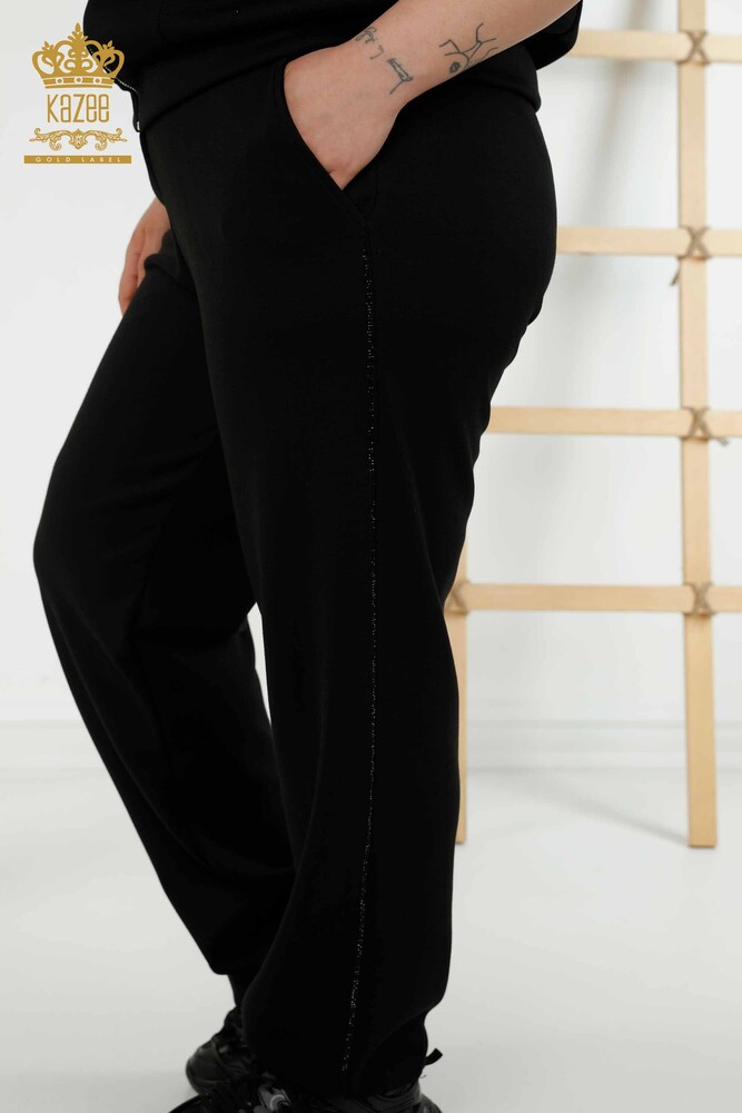 All'ingrosso Set tuta da donna - Manica corta - Cerniera - Nero - 17547 | KAZEE - 9