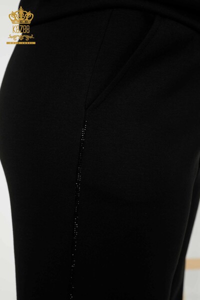 All'ingrosso Set tuta da donna - Manica corta - Cerniera - Nero - 17547 | KAZEE - 11