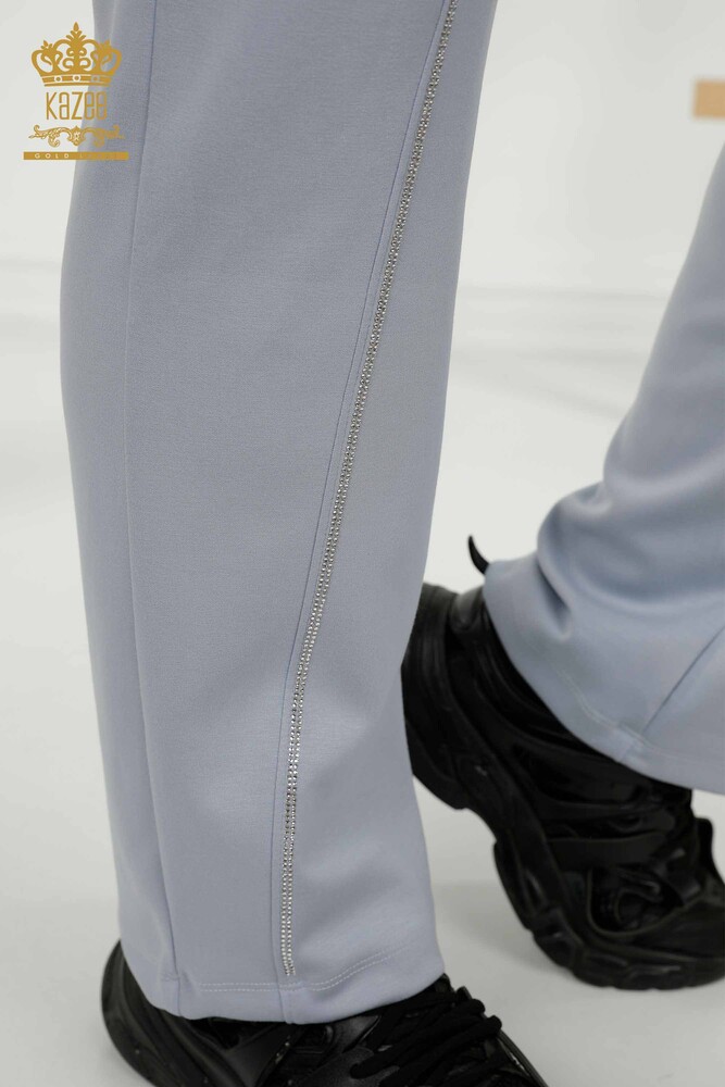 All'ingrosso Set tuta da donna - con cerniera - pietra ricamata - blu - 20411 | KAZEE - 11