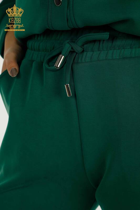 All'ingrosso Set di tute da donna - Dettagli sui bottoni - Verde - 17624 | KAZEE