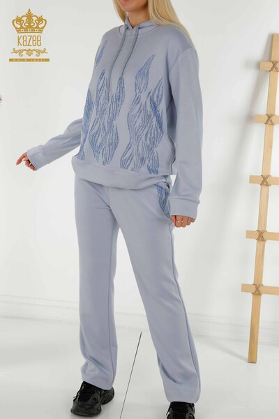 All'ingrosso Set tute da donna - Con cappuccio - Blu - 17566 | KAZEE - 4