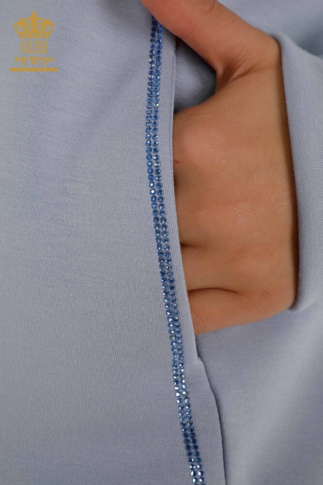 All'ingrosso Set di tute da donna - Con cappuccio - Blu - 20414 | KAZEE - 10