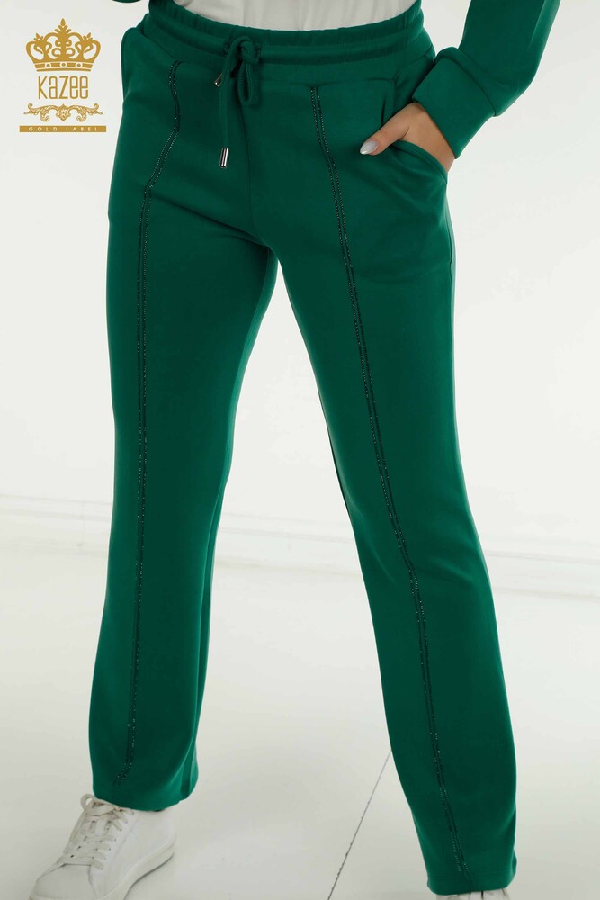 All'ingrosso Set di tute da donna - Con cappuccio - Cerniera - Verde - 17618 | KAZEE - 7