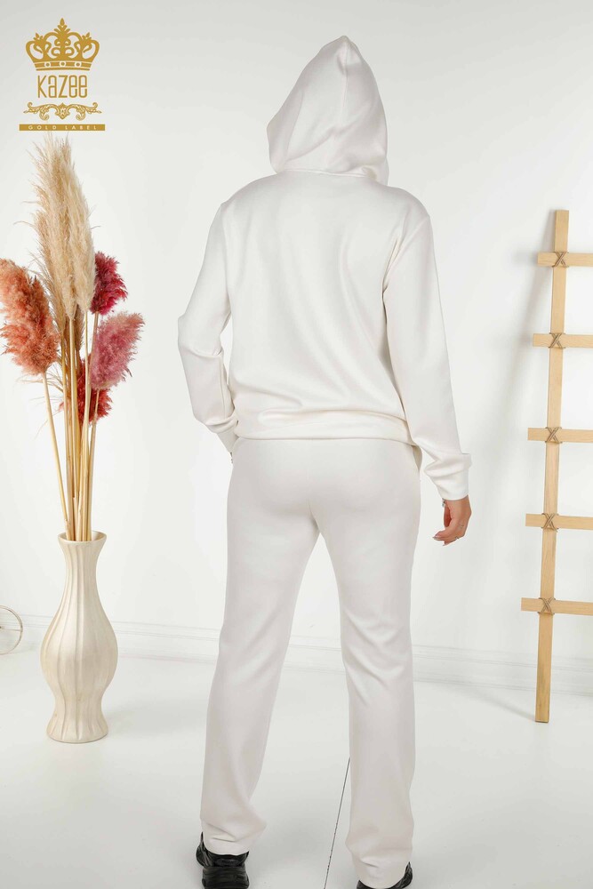 All'ingrosso Set tute da donna - Con cappuccio - Ecru - 17566 | KAZEE - 10