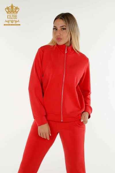 All'ingrosso Set di tute da donna - Con cerniera - Arancione - 17619 | KAZEE - 2