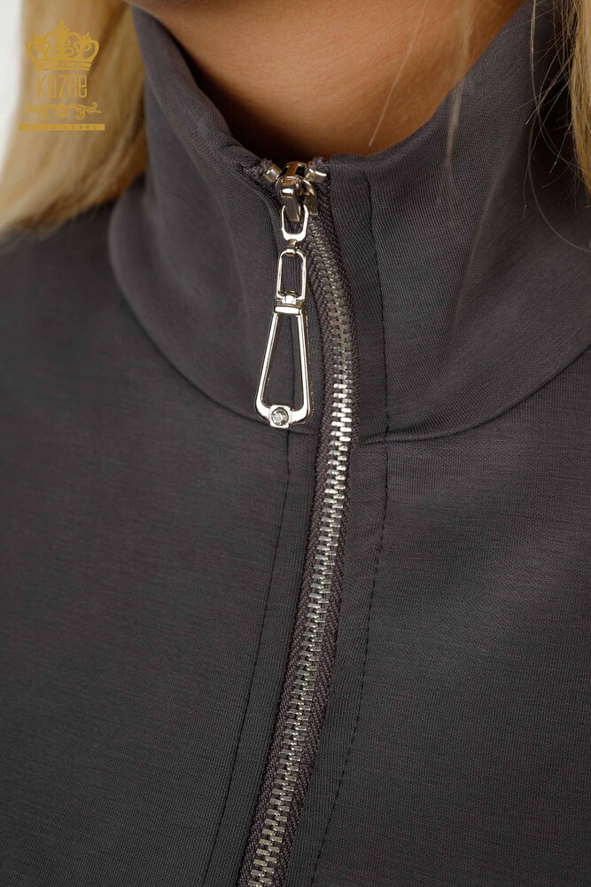 All'ingrosso Set di tute da donna - Con cerniera - Grigio - 17619 | KAZEE - 4