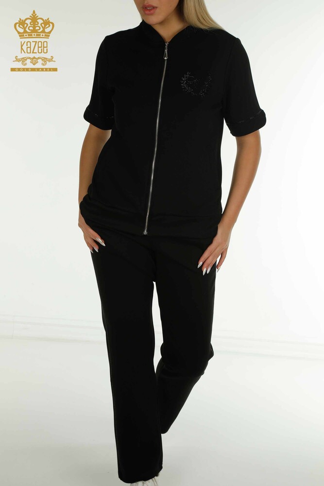 All'ingrosso Set di tute da donna - Con cerniera - Nero - 17636 | KAZEE - 3