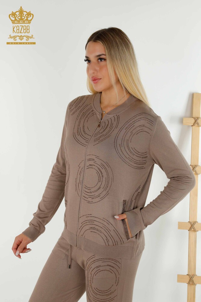 All'ingrosso Set di tute da donna - Con cerniera - Visone - 16276 | KAZEE - 2