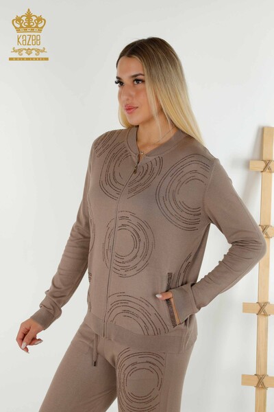 All'ingrosso Set di tute da donna - Con cerniera - Visone - 16276 | KAZEE - 2