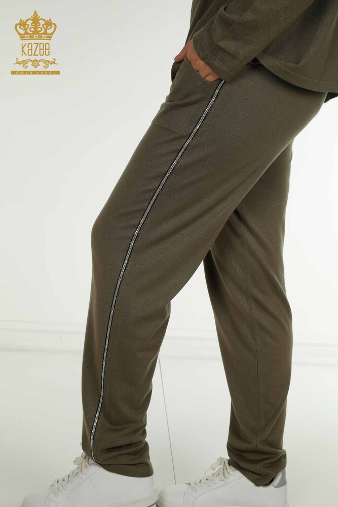 All'ingrosso Set di tute da donna - Motivo leopardato - Cachi - 16660 | KAZEE - 9