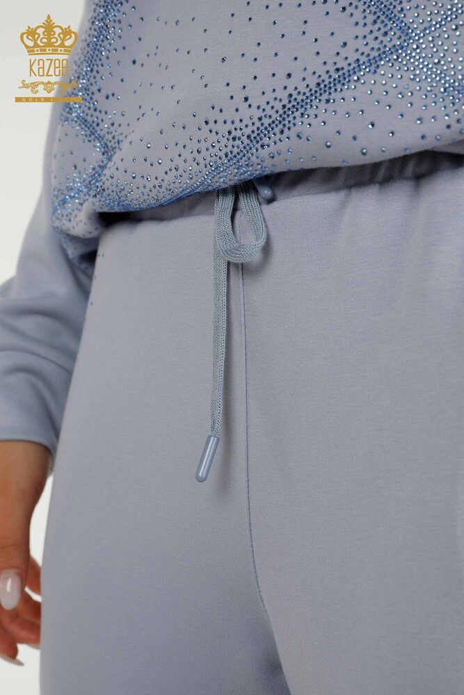 All'ingrosso Set tute da donna - Cristallo Pietra ricamata - Blu - 17557 | KAZEE - 11