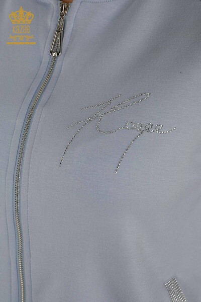 All'ingrosso Set tuta da donna - Pietra ricamata - Blu - 17549 | KAZEE - 6