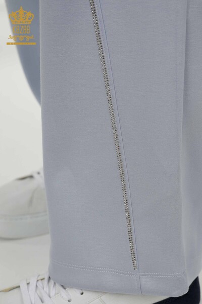 All'ingrosso Set tuta da donna - Pietra ricamata - Blu - 17549 | KAZEE - 12