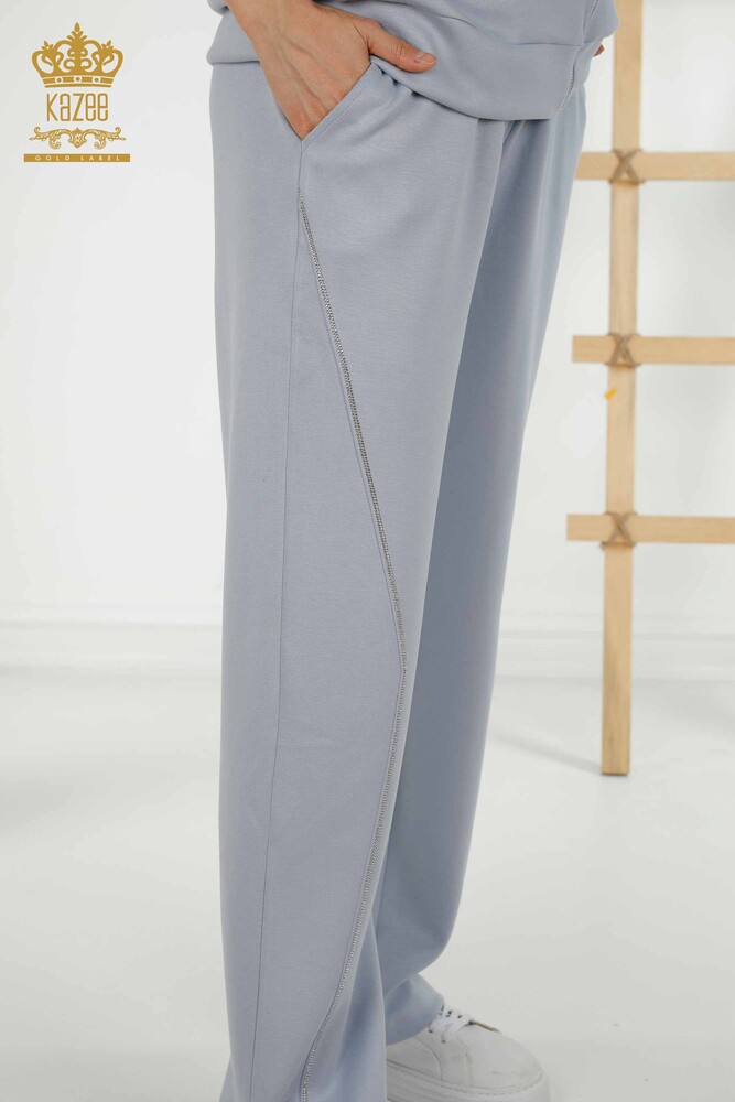 All'ingrosso Set tuta da donna - Pietra ricamata - Blu - 17549 | KAZEE - 13