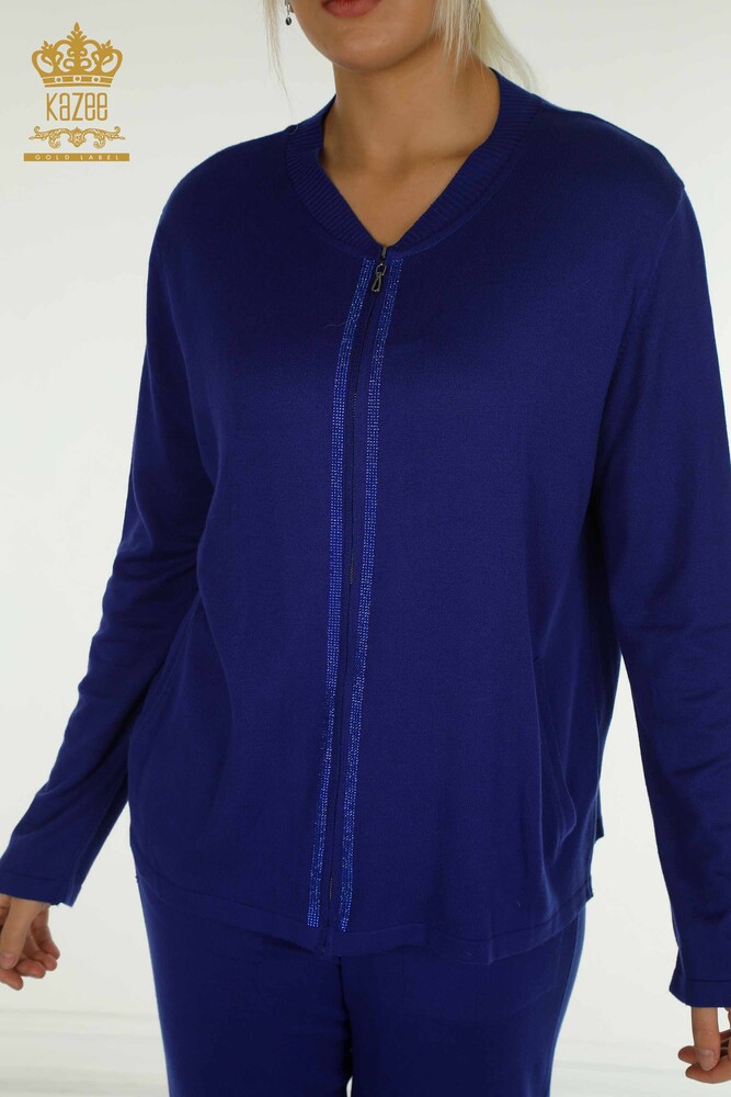 All'ingrosso Set di tute da donna - Ricamo in pietra - Saks - 16662 | KAZEE - 3