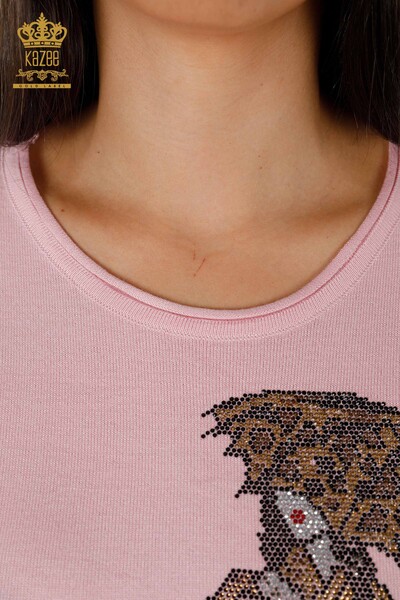 All'ingrosso Set tuta da donna - Tasche - Modellato - Leopardo Pietra ricamata - 16507 | KAZEE - Thumbnail