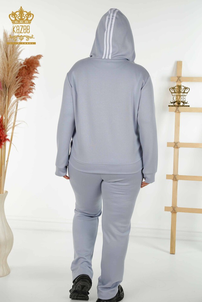 All'ingrosso Set di tute da donna - Con cappuccio - Blu Bianco - 17569 | KAZEE - 7