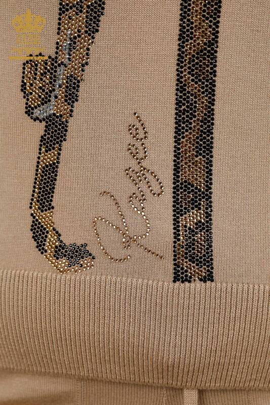 All'ingrosso Set tuta da donna - Leopardato motivo - beige - 16521 | KAZEE