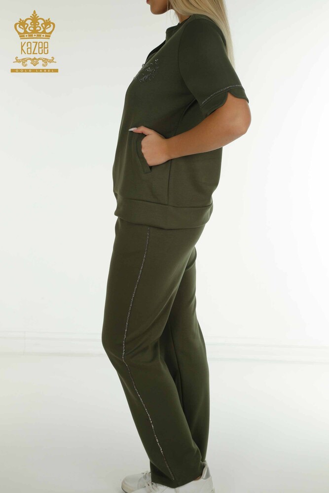 All'ingrosso Set di tute da donna - Con cerniera - Cachi - 17636 | KAZEE - 7