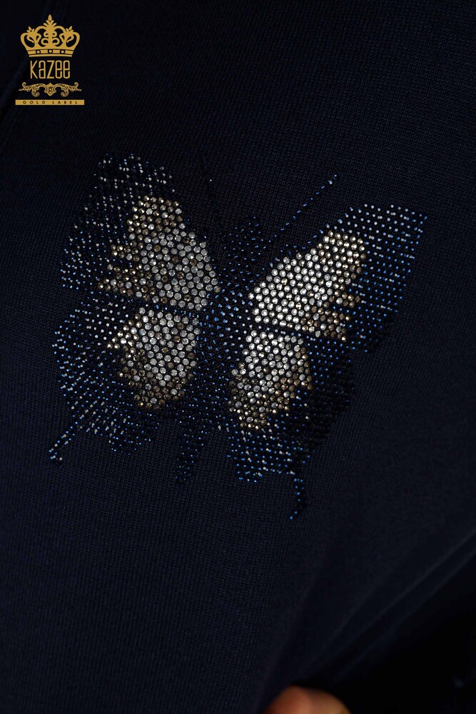 All'ingrosso Set di tute da donna - Modello farfalla - Blu navy - 16678 | KAZEE - 6