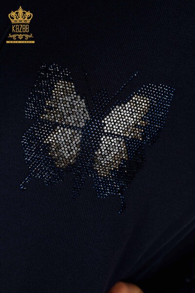 All'ingrosso Set di tute da donna - Modello farfalla - Blu navy - 16678 | KAZEE - 6