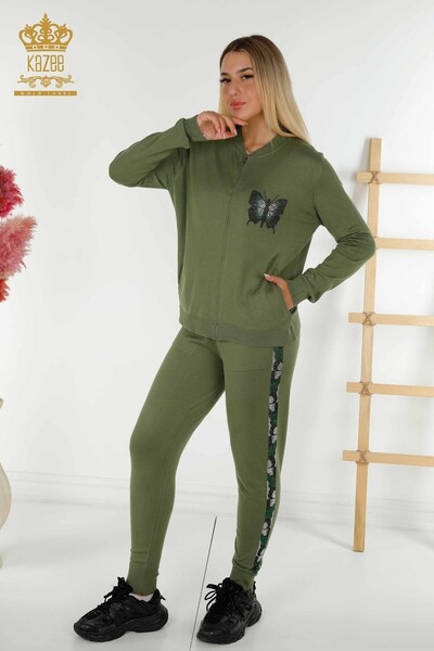 All'ingrosso Set di tute da donna - Farfalla Modello - kaki - 16678 | KAZEE 
