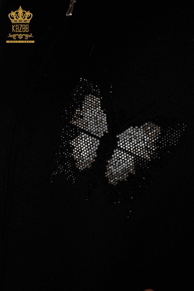 All'ingrosso Set di tute da donna - Farfalla Modello - Nero - 16678 | KAZEE - 5