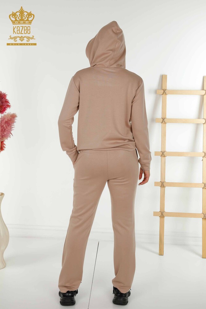 All'ingrosso Set tute da donna - Cristallo Pietra ricamata - Visone - 17557 | KAZEE - 12