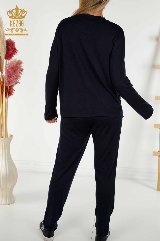 All'ingrosso Set di tute da donna - Motivo leopardato - Blu navy - 16660 | KAZEE - 10