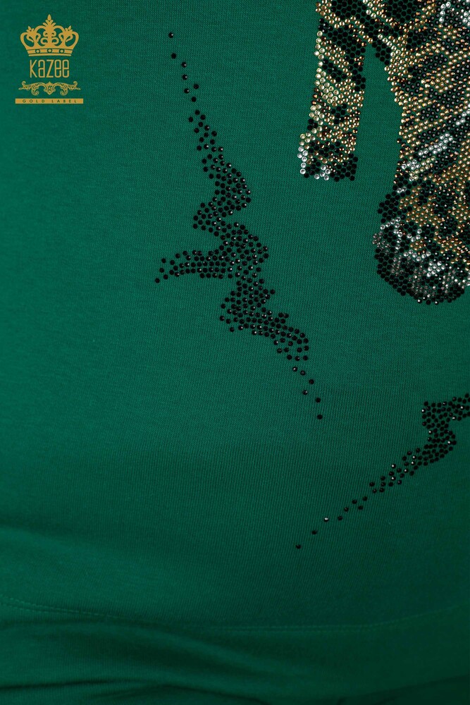 Set tuta da donna all'ingrosso motivo tigre verde - 17473 | KAZEE - 5