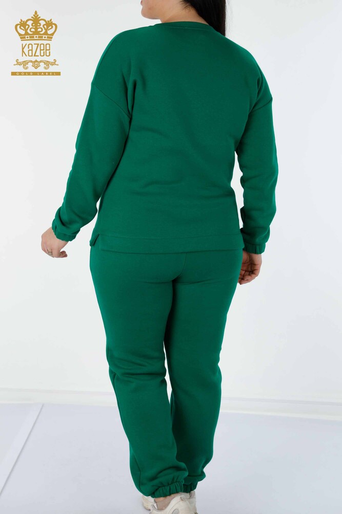 Set tuta da donna all'ingrosso motivo tigre verde - 17473 | KAZEE - 11