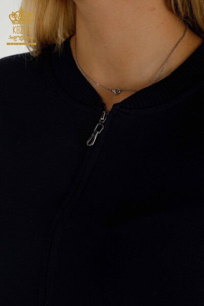 All'ingrosso Set di tute da donna - Pietra ricamata - Blu navy - 16677 | KAZEE - 5