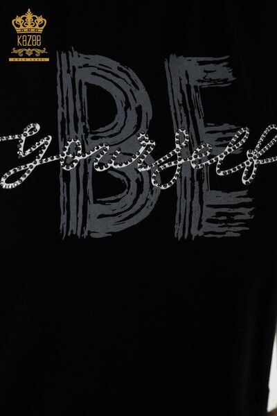 All'ingrosso Abito da donna - Pietra ricamata - Tasca - Nero - 20368 | KAZEE - 5