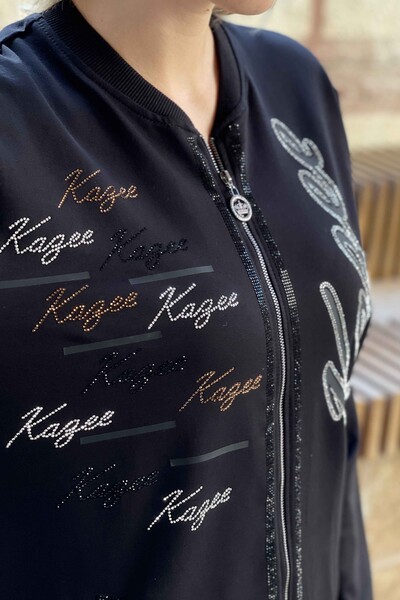 Tuta da donna all'ingrosso Set scritta Kazee dettagliata - 17231| KAZEE - Thumbnail