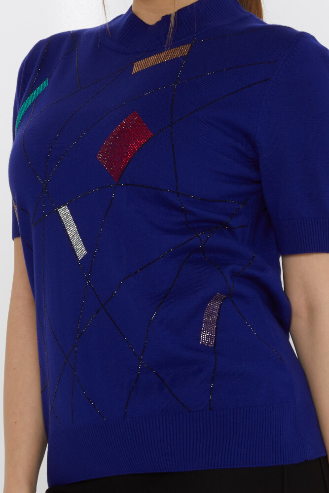 Jersey de punto Saks bordados con piedras de colores - 30078 | KAZEE (Juego de 4 L-XL-2XL-3XL) - 4