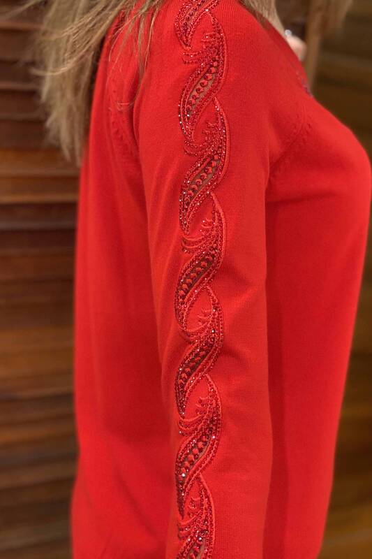 Venta al por mayor Suéter de Mujer Estampado Bordado de Piedra - 15315 | kazee