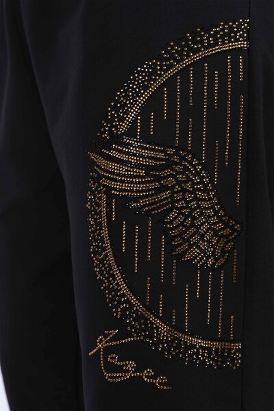بدلة رياضية نسائية بالجملة بنمط جناح الملاك بشعار Kazee - 17218 | كازي - Thumbnail