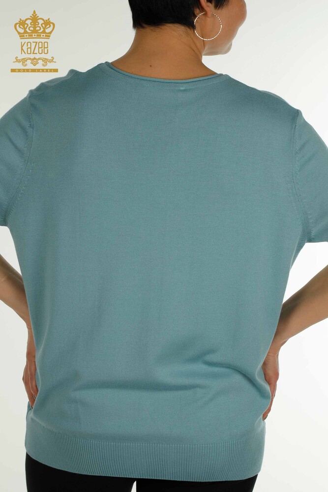 سترة تريكو نسائية بالجملة موديل أمريكي منت - 30443 | كازي - 5